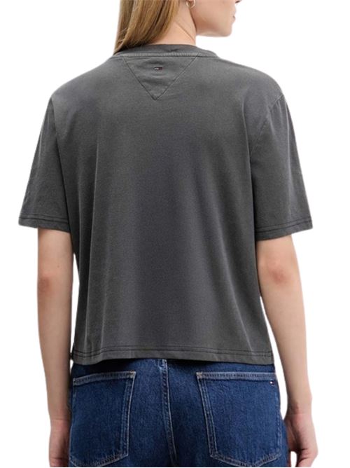 T-shirt in cotone con logo leopardato Tommy Jeans | DW0DW21957BDS